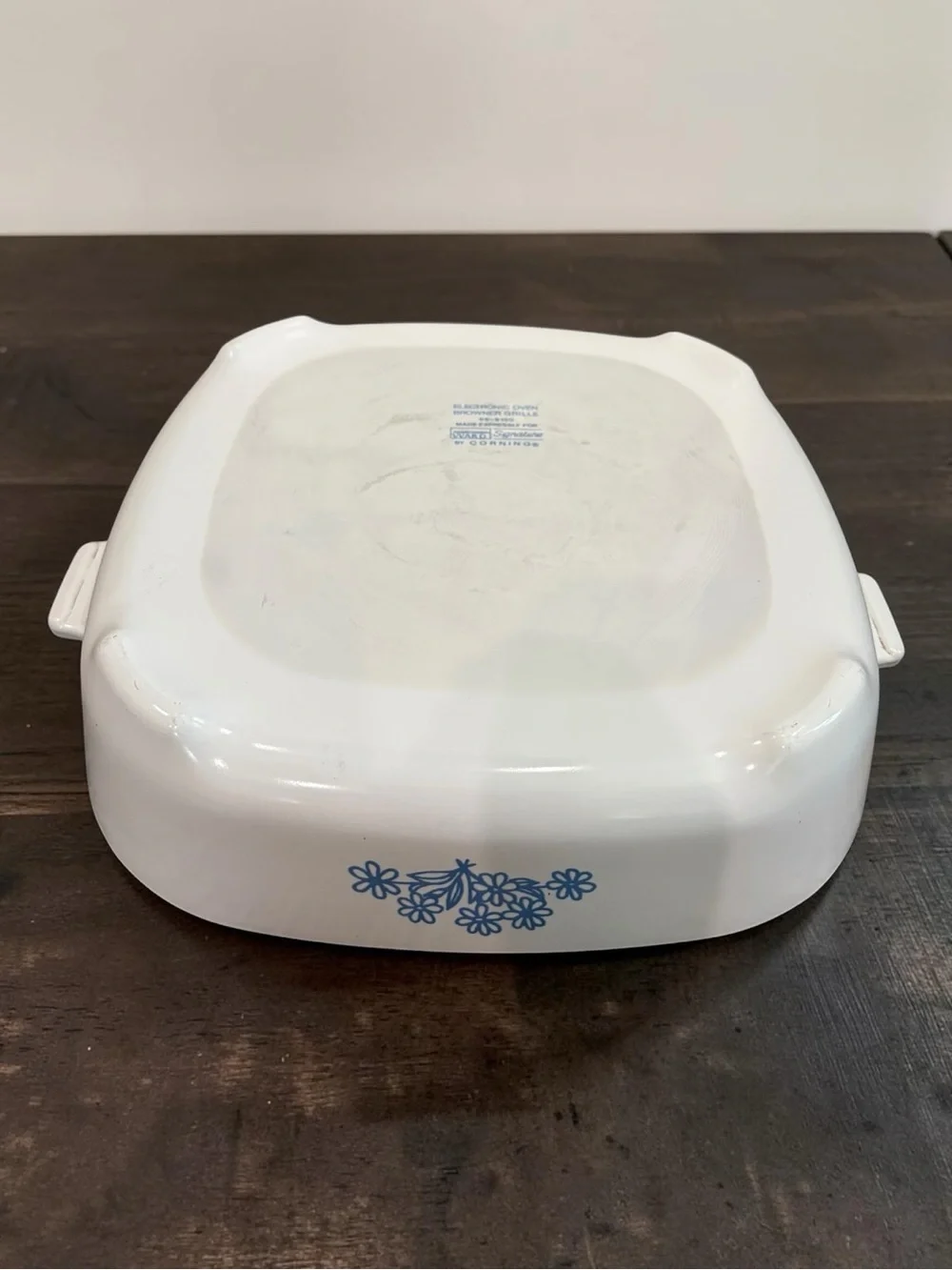 VTG Blue Cornflower Corning Ware 68-8100 Montgomery Ward Browner Grille No Lid